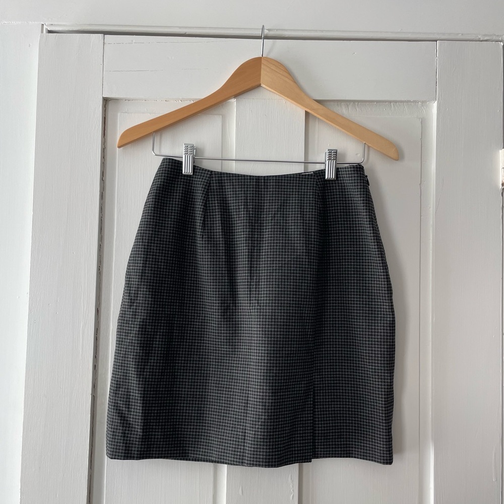 Vintage Amanda Smith Petites plaid gingham mini skirt
